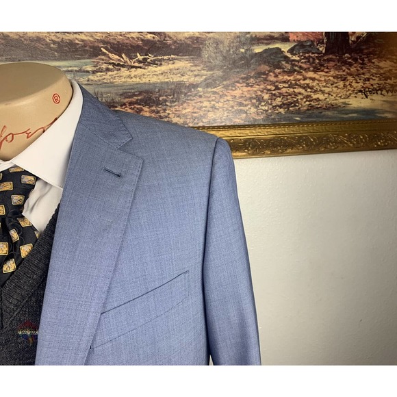 38R NWT Indochino Custom Baby Blue Blazer - Suit Jacket - Picture 5 of 13